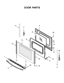 Door Parts parts for Amana Electric Range YACR4303MFS5 from AppliancePartsPros.com