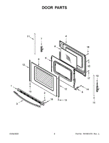 Door Parts parts for Amana Electric Range YACR4303MFS8 from AppliancePartsPros.com