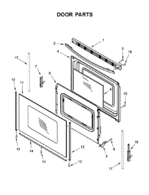 Door Parts parts for Amana Electric Range YACR4303MFW3 from AppliancePartsPros.com