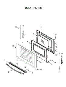 Door Parts parts for Amana Electric Range YACR4303MFW4 from AppliancePartsPros.com