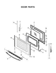 Door Parts parts for Amana Electric Range YACR4303MFW5 from AppliancePartsPros.com