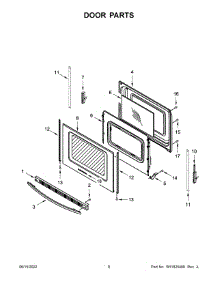 Door Parts parts for Amana Electric Range YACR4303MMS0 from AppliancePartsPros.com