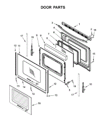 Door Parts parts for Amana Electric Range YACR4503SFS1 from AppliancePartsPros.com