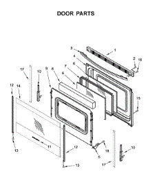 Door Parts parts for Amana Electric Range YACR4503SFS2 from AppliancePartsPros.com