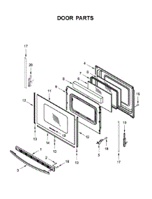Door Parts parts for Amana Electric Range YACR4503SFW4 from AppliancePartsPros.com
