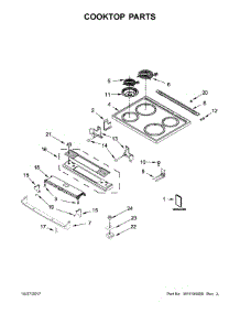 Cooktop Parts parts for Amana Electric Range YACS4303MFW1 from AppliancePartsPros.com