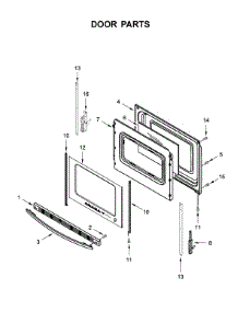 Door Parts parts for Amana Electric Range YAER6303MFS2 from AppliancePartsPros.com