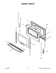 Door Parts parts for Amana Electric Range YAER6303MFS5 from AppliancePartsPros.com
