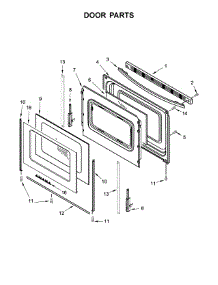 Door Parts parts for Amana Electric Range YAER6303MFW1 from AppliancePartsPros.com