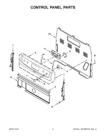 Control Panel Parts parts for Amana Electric Range YAER6303MFW3 from AppliancePartsPros.com