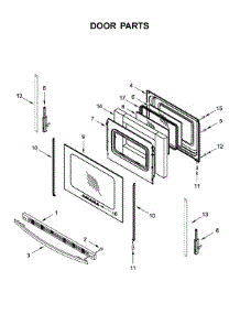 Door Parts parts for Amana Electric Range YAER6603SFS2 from AppliancePartsPros.com