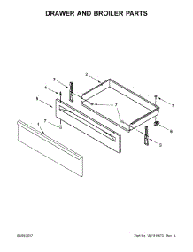 Drawer And Broiler Parts parts for Amana Electric Range YAER6603SFW1 from AppliancePartsPros.com