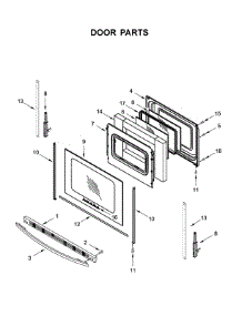 Door Parts parts for Amana Electric Range YAER6603SFW2 from AppliancePartsPros.com