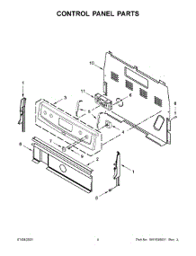 Control Panel Parts parts for Amana Electric Range YAER6603SFW3 from AppliancePartsPros.com