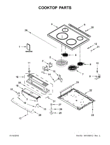 Cooktop Parts parts for Amana Electric Range YAES6603SFS2 from AppliancePartsPros.com