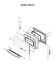 Door Parts parts for Amana Electric Range YAES6603SFS2 from AppliancePartsPros.com