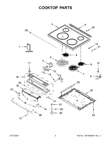 Cooktop Parts parts for Amana Electric Range YAES6603SFS3 from AppliancePartsPros.com