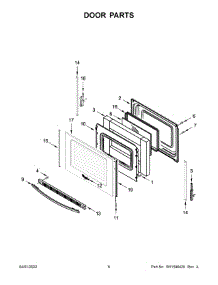 Door Parts parts for Amana Electric Range YAES6603SFS5 from AppliancePartsPros.com