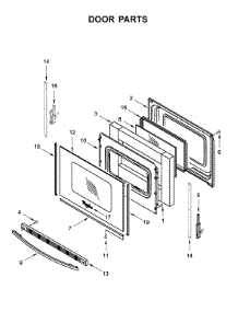 Door Parts parts for Amana Electric Range YAES6603SFW2 from AppliancePartsPros.com