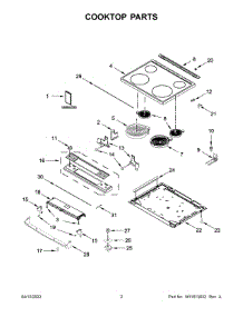 Cooktop Parts parts for Amana Electric Range YAES6603SFW5 from AppliancePartsPros.com