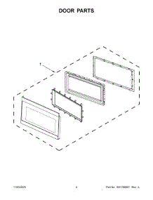 Door Parts parts for Amana Microwave/Hood Combo YAMV2307PFW09 from AppliancePartsPros.com
