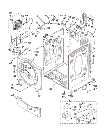 Cabinet Parts parts for Crosley Dryer YCED8990XW0 from AppliancePartsPros.com