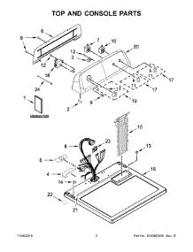 Top And Console Parts parts for Inglis Dryer YIED4771EW1 from AppliancePartsPros.com