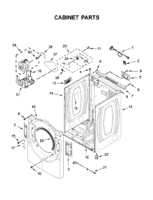 Cabinet Parts parts for Inglis Dryer YIED5900HW0 from AppliancePartsPros.com