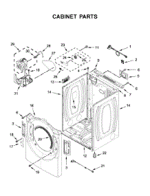 Cabinet Parts parts for Inglis Dryer YIED5900HW1 from AppliancePartsPros.com