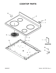 Cooktop Parts parts for Ikea Electric Range YIES350XW3 from AppliancePartsPros.com