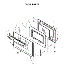 Door Parts parts for Ikea Electric Range YIES350XW4 from AppliancePartsPros.com