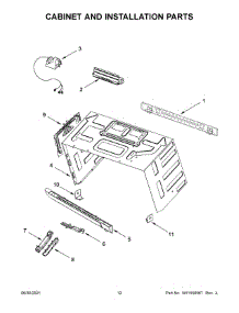 Cabinet And Installation Parts parts for Jenn-Air Microwave/Hood Combo YJMV9196CS6 from AppliancePartsPros.com
