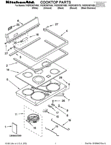 Cooktop Parts parts for Kitchenaid Electric Range YKERC507HA0 from AppliancePartsPros.com