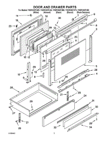 Door And Drawer Parts parts for Kitchenaid Electric Range YKERC507HA0 from AppliancePartsPros.com