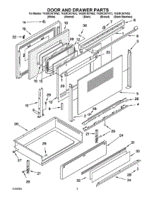 Door And Drawer Parts parts for Kitchenaid Electric Range YKERC507HA2 from AppliancePartsPros.com