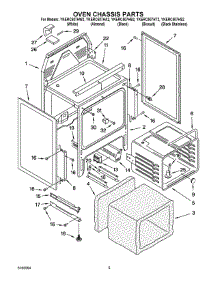Oven Chassis Parts parts for Kitchenaid Electric Range YKERC507HA2 from AppliancePartsPros.com