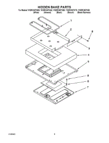 Hidden Bake Parts parts for Kitchenaid Electric Range YKERC507HB0 from AppliancePartsPros.com