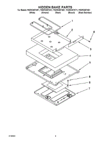 Hidden Bake Parts parts for Kitchenaid Electric Range YKERC507HB1 from AppliancePartsPros.com