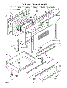 Door And Drawer Parts parts for Kitchenaid Electric Range YKERC507HS1 from AppliancePartsPros.com