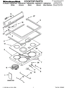 Cooktop Parts parts for Kitchenaid Electric Range YKERC507HT1 from AppliancePartsPros.com