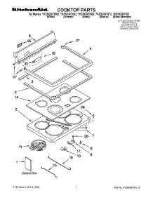 Cooktop Parts parts for Kitchenaid Electric Range YKERC507HT2 from AppliancePartsPros.com
