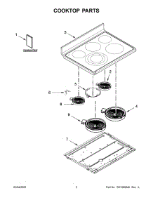 Cooktop Parts parts for Kitchenaid Electric Range YKFED500ESS5 from AppliancePartsPros.com