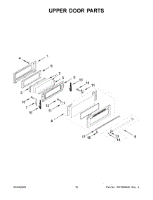 Upper Door Parts parts for Kitchenaid Electric Range YKFED500ESS5 from AppliancePartsPros.com