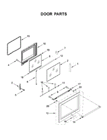 Door Parts parts for Kitchenaid Electric Range YKFEG500EBS3 from AppliancePartsPros.com