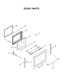 Door Parts parts for Kitchenaid Electric Range YKFEG500EBS4 from AppliancePartsPros.com