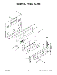 Control Panel Parts parts for Kitchenaid Electric Range YKFEG500EBS7 from AppliancePartsPros.com