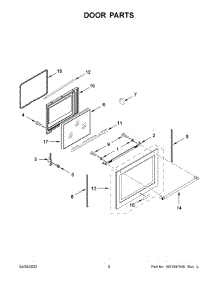 Door Parts parts for Kitchenaid Electric Range YKFEG500EBS7 from AppliancePartsPros.com