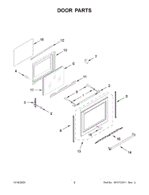 Door Parts parts for Kitchenaid Electric Range YKFEG500EBS8 from AppliancePartsPros.com