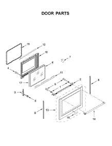 Door Parts parts for Kitchenaid Electric Range YKFEG500ESS4 from AppliancePartsPros.com