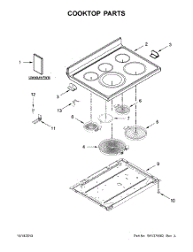 Cooktop Parts parts for Kitchenaid Electric Range YKFEG500EWH3 from AppliancePartsPros.com